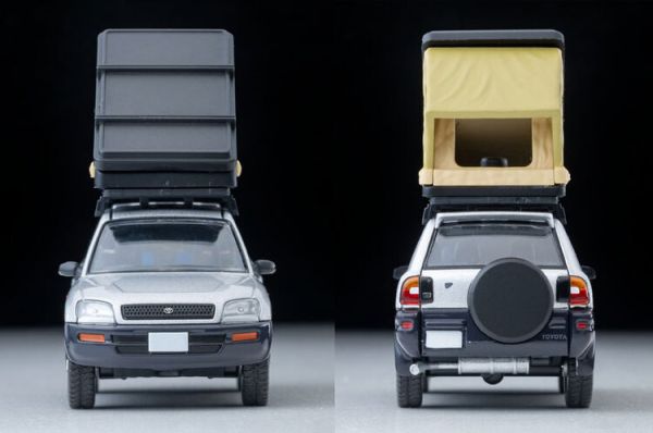 (預購) TOMYTEC 1/64 TLV-N354c 豐田 Toyota RAV4J V (silver) with tent (預購) TOMYTEC 1/64 TLV-N354c 豐田 Toyota RAV4J V (silver) with tent