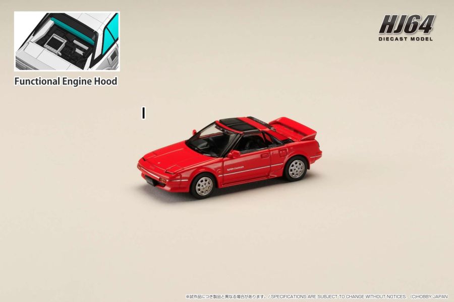 Hobby JAPAN 1/64 豐田 Toyota MR2 1600G-LIMITED SUPER CHARGER 1988 T型天窗 超級紅II Hobby JAPAN 1/64 豐田 Toyota MR2 1600G-LIMITED SUPER CHARGER 1988 T型天窗 超級紅II