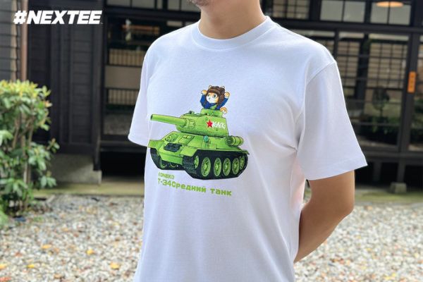 NEXTee KONEKO T34戰車 短袖T恤 白色 NEXTee KONEKO T34戰車 短袖T恤 白色