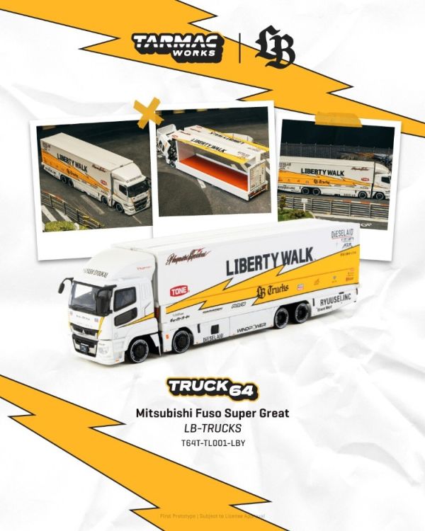 (預購) 限量 TARMAC 1/64 三菱 Mitsubishi Fuso Super Great 自由之步 LB TRUCKS  T64T-TL001-LBY 20251219 限量 TARMAC 1/64 三菱 Mitsubishi Fuso Super Great 自由之步 LB TRUCKS  T64T-TL001-LBY