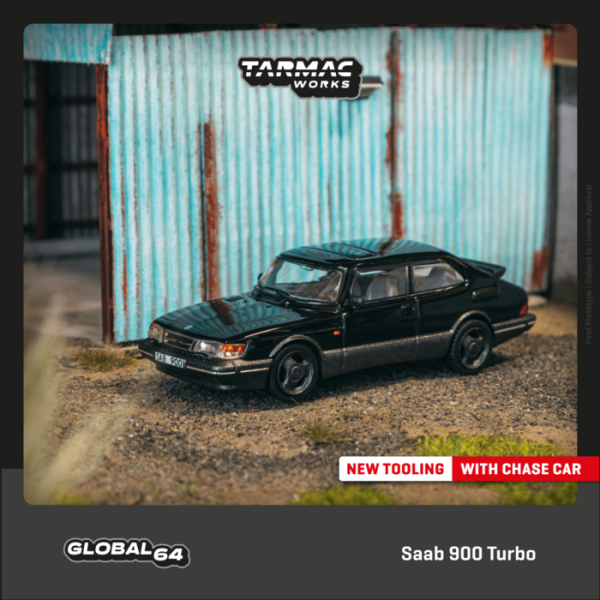 TARMAC WORKS 1/64 Saab 900 Turbo Black TARMAC WORKS 1/64 Saab 900 Turbo Black