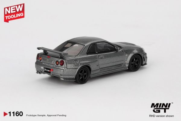 (預購) 新模具 MINIGT 1/64 日產 Nissan Skyline GT-R NISMO BNR34 CRS Dark Metal Gray RHD 吊卡版 MGT01160-BL 20251113 新模具 MINIGT 1/64 日產 Nissan Skyline GT-R NISMO BNR34 CRS Dark Metal Gray RHD 吊卡版 MGT01160-BL