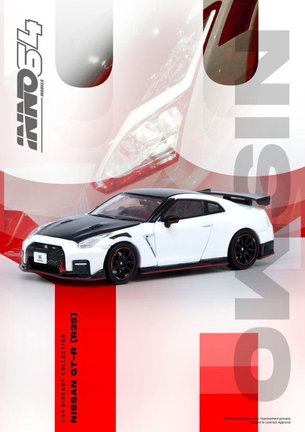 INNO64 1/64 日產 NISSAN GT-R (R35) NISMO White IN64-R35N-WHI INNO64 1/64 日產 NISSAN GT-R (R35) NISMO White IN64-R35N-WHI