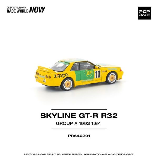 POP RACE 1/64 日產 Nissan GT-R R32 JTC GROUP A 1992 PR640291 POP RACE 1/64 日產 Nissan GT-R R32 JTC GROUP A 1992 PR640291