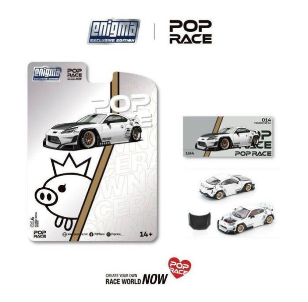 [吊卡版] POP RACE × Enigma 1/64 豐田 Toyota PANDEM GR86 CRYSTAL WHITE PEARL PRE014 [吊卡版] POP RACE × Enigma 1/64 豐田 Toyota PANDEM GR86 CRYSTAL WHITE PEARL PRE014