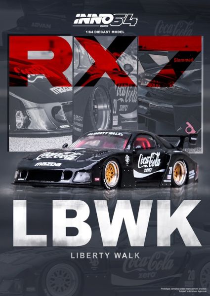 INNO64 1/64 馬自達 MAZDA RX7 (FD3S) LB-SUPER SILHOUETTE 黑色 INNO64 1/64 馬自達 MAZDA RX7 (FD3S) LB-SUPER SILHOUETTE 黑色