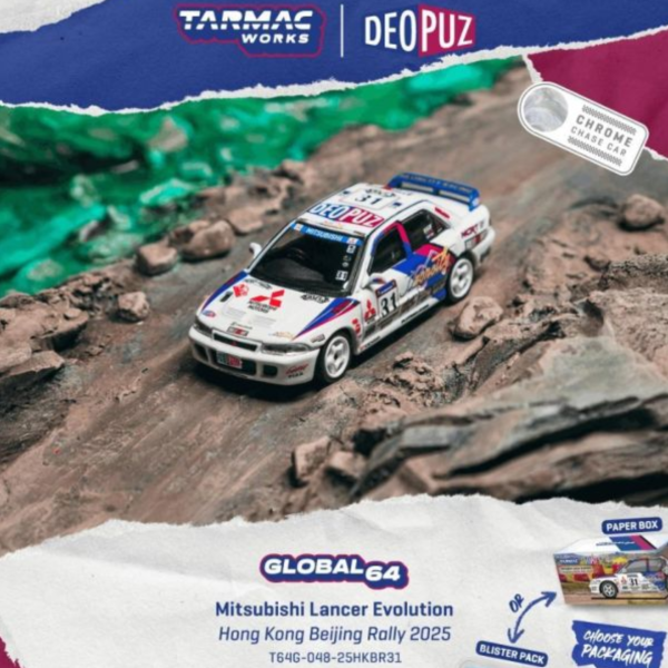 (預購) [吊卡版] Tarmac Works 1/64 三菱 GLOBAL64 Mitsubishi Lancer Evolution Hong Kong Beijing Rally 2025 T64G-048-25HKBR31 20260824 [吊卡版] Tarmac Works 1/64 三菱 GLOBAL64 Mitsubishi Lancer Evolution Hong Kong Beijing Rally 2025 T64G-048-25HKBR31