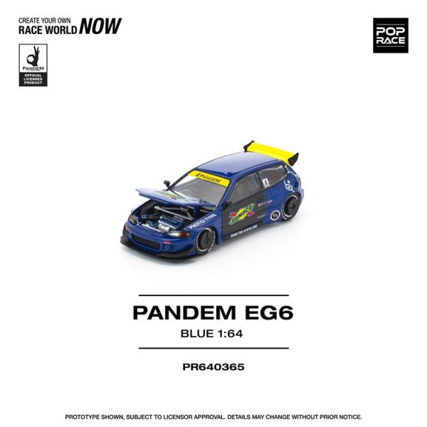 (預購) POP RACE 1/64 本田 Honda PANDEM CIVIC EG6 BLUE/BLACK (預購) POP RACE 1/64 本田 Honda PANDEM CIVIC EG6 BLUE/BLACK