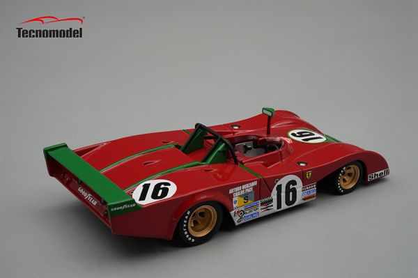 Tecnomodel 1/43 法拉利 Ferrari 312 Pb Le mans 1973  car # 16 Driver Arturo Merzario , Carlos Pace 利曼24耐1973比賽車 Tecnomodel 1/43 法拉利 Ferrari 312 Pb Le mans 1973  car # 16 Driver Arturo Merzario , Carlos Pace 利曼24耐1973比賽車