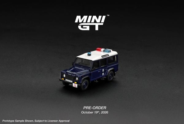 (預購) [吊卡版] MINIGT 1/64 路華 Land Rover Defender 110 Royal HK Police Tai Po District HK Exclusive RHD 20261029 [吊卡版] MINIGT 1/64 路華 Land Rover Defender 110 Royal HK Police Tai Po District HK Exclusive RHD