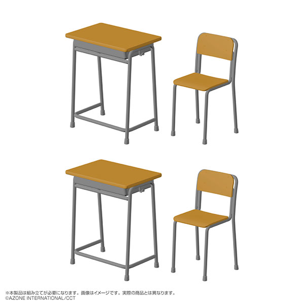 AZONE 1/6 學校課桌椅 組裝模型  AZONE,1/6,學校課桌椅,組裝模型, 