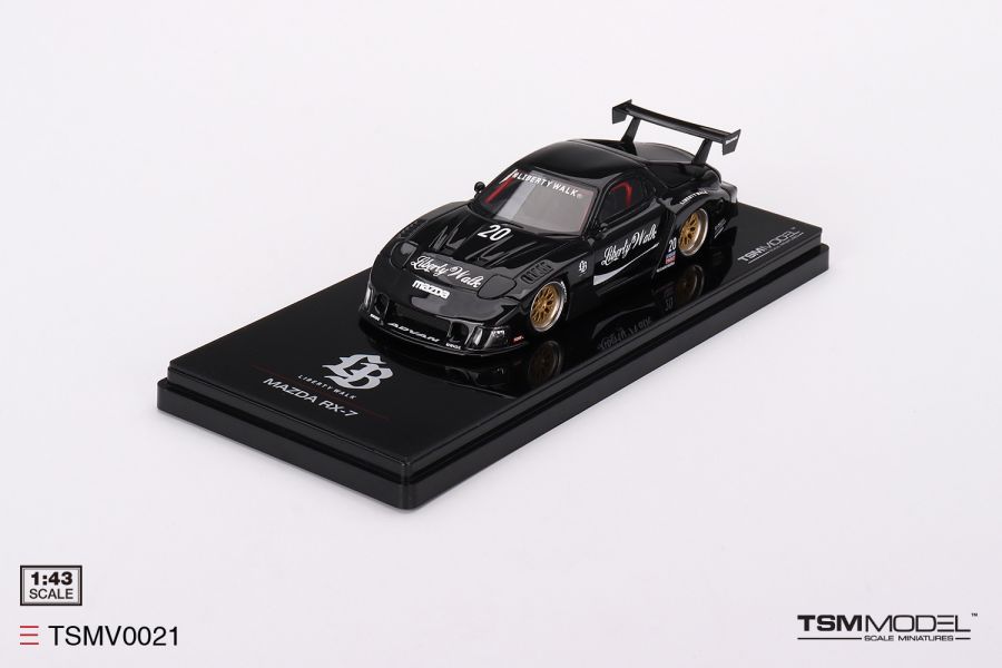 TSM MODEL 1/43 馬自達 MAZDA RX-7 LB-Super Silhouette  Liberty Walk 自由步行 黑色 TSM MODEL 1/43 馬自達 MAZDA RX-7 LB-Super Silhouette  Liberty Walk 自由步行 黑色