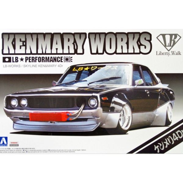 AOSHIMA 青島 1/24 自由步行 LB WALK #3 KENMARY WORKS 4Dr 組裝模型 AOSHIMA 青島 1/24 自由步行 LB WALK #3 KENMARY WORKS 4Dr 組裝模型