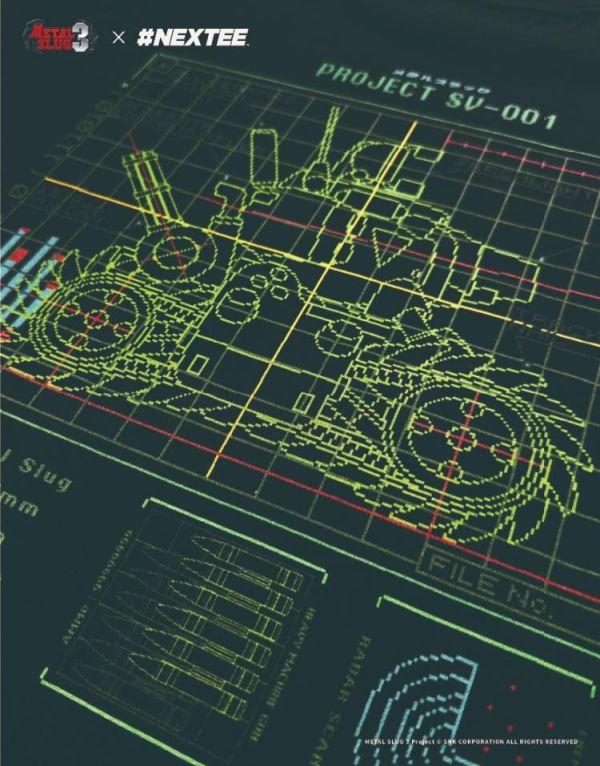 NEXTee 合金彈頭MetalSlug Project-001 寬版短袖T恤 黑&白 NEXTee 合金彈頭MetalSlug Project-001 寬版短袖T恤 黑&白