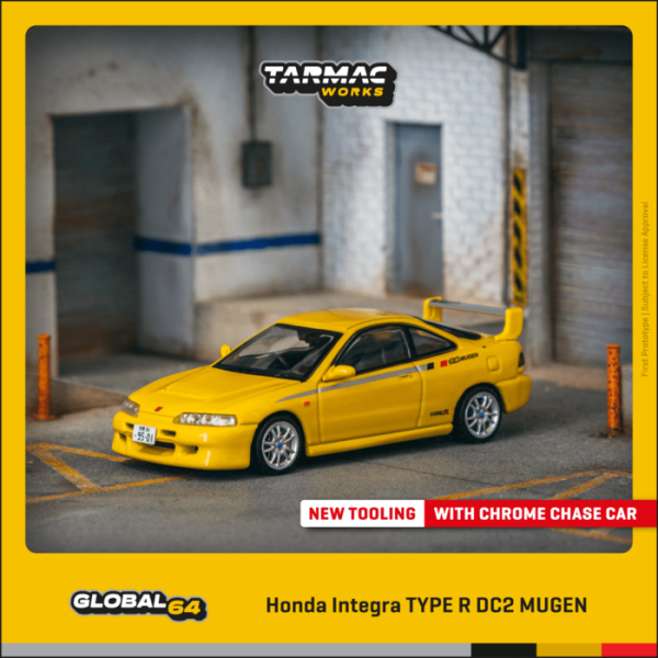 TARMAC WORKS 1/64 本田 Honda Integra TYPE R DC2 MUGEN Sunlight Yellow T64G-TL059-YL TARMAC WORKS 1/64 本田 Honda Integra TYPE R DC2 MUGEN Sunlight Yellow T64G-TL059-YL
