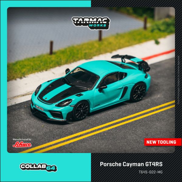 TARMAC WORKS 1/64 保時捷 Porsche Cayman GT4RS Mint Green T64S-022-MG TARMAC WORKS 1/64 保時捷 Porsche Cayman GT4RS Mint Green T64S-022-MG
