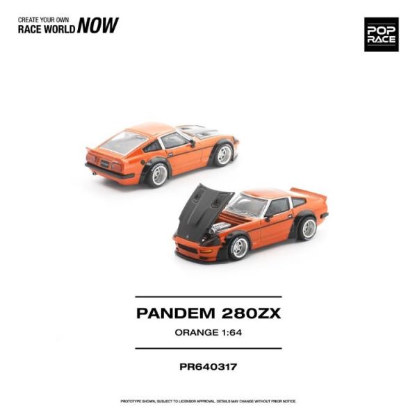 (預購) POP RACE 1/64 日產 PANDEM 280ZX ORANGE PR640317 20260521 POP RACE 1/64 日產 PANDEM 280ZX ORANGE PR640317