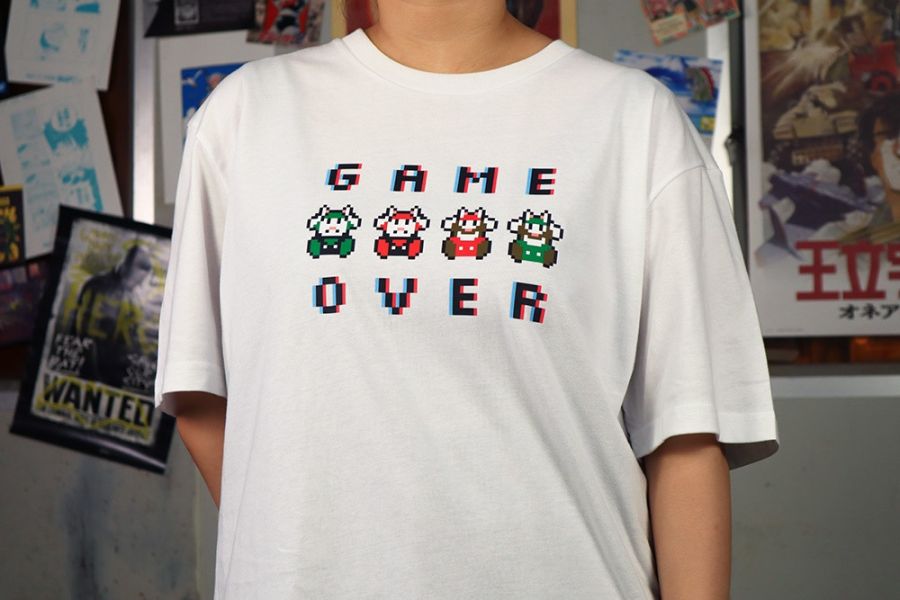 NEXTee PIXEL ADVENTURE GAMEOVER 短袖T恤 白色＆黑色 NEXTee PIXEL ADVENTURE GAMEOVER 短袖T恤 白色＆黑色
