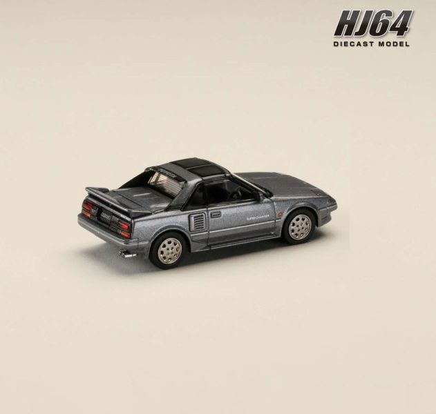 Hobby JAPAN 1/64 豐田 Toyota MR2 1600G-LIMITED SUPER CHARGER 1988 T型天窗 金屬灰 Hobby JAPAN 1/64 豐田 Toyota MR2 1600G-LIMITED SUPER CHARGER 1988 T型天窗 金屬灰