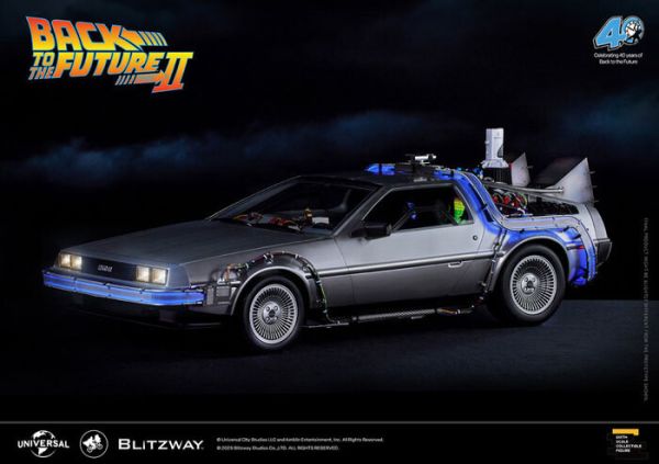引進數量稀少品 Blitzway 回到未來2 時間機器 時光機 DeLorean DMC-12 跑車 可動發光完成品 Blitzway 回到未來2 時間機器 可動完成品