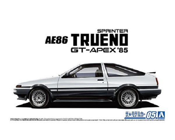 AOSHIMA 青島 1/24 模型車 #5 豐田 AE86 SPRINTER TRUENO GT-APEX 1985 組裝模型 AOSHIMA,青島,1/24,模型車,#5,豐田,AE86,SPRINTER,TRUENO,GT-APEX,1985,組裝,模型,