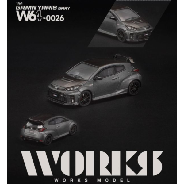 (預購) WORKS MODEL 1/64 豐田 TOYOTA GRMN YARIS GRAY W640026 20260830 WORKS MODEL 1/64 豐田 TOYOTA GRMN YARIS GRAY W640026