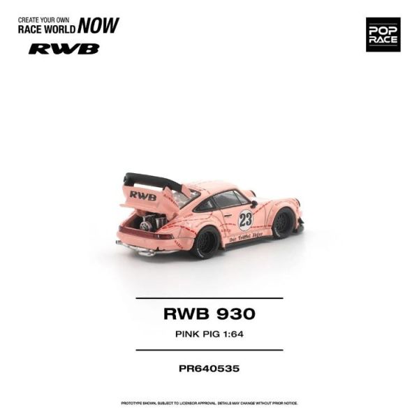(預購) POP RACE 1/64 保時捷 RWB 930 PINK PIG PR640535 20260622 POP RACE 1/64 保時捷 RWB 930 PINK PIG PR640535