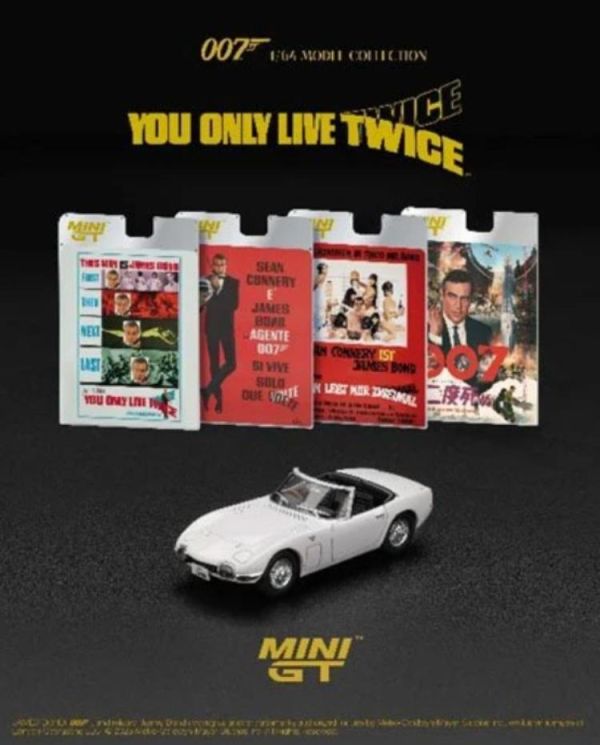 (預購) [吊卡版] MINIGT 1/64 豐田 Toyota 2000GT Roadster You Only Live Twice 義文版 RHD MGT00915-007I 20260402 [吊卡版] MINIGT 1/64 豐田 Toyota 2000GT Roadster You Only Live Twice 義文版 RHD MGT00915-007I