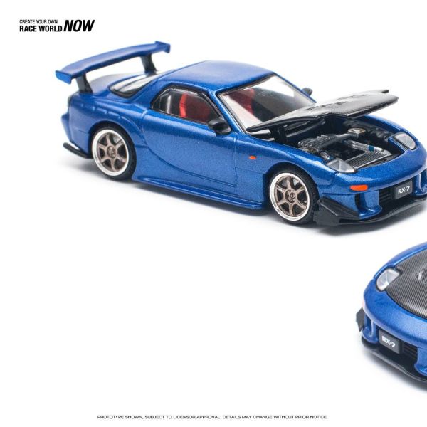 POP RACE 1/64 馬自達 MAZDA RX-7 (FD3S) RE-AMEMIYA WIDEBODY RE雨宮寬體空套 金屬藍 POP RACE 1/64 馬自達 MAZDA RX-7 (FD3S) RE-AMEMIYA WIDEBODY RE雨宮寬體空套 金屬藍