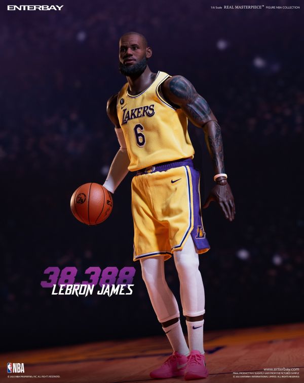 絕版斷貨中 ENTERBAY 1/6 NBA系列 雷霸龍•詹姆士 LeBron James LBJ 2023年總得分紀錄版 雙素體 可動完成品 ENTERBAY 1/6 NBA系列 雷霸龍•詹姆士 LeBron James LBJ 2023年總得分紀錄版 雙素體 可動完成品