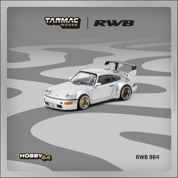TARMAC WORKS 1/64 保時捷 RWB 964 Silver T64-037-SL TARMAC WORKS 1/64 保時捷 RWB 964 Silver T64-037-SL