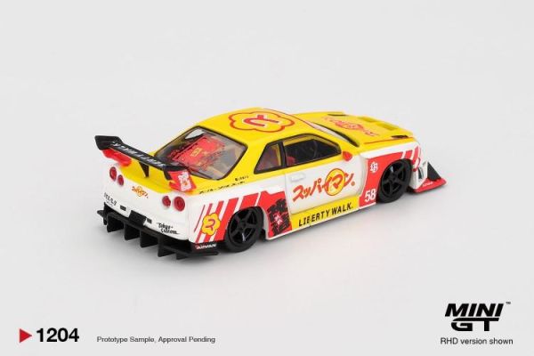 (預購) [吊卡版] MINIGT 1/64 日產 Nissan LB-ER34 Super Silhouette SKYLINE Suppaiman Okinawa RHD MGT01204-BL 20260219 [吊卡版] MINIGT 1/64 日產 Nissan LB-ER34 Super Silhouette SKYLINE Suppaiman Okinawa RHD MGT01204-BL