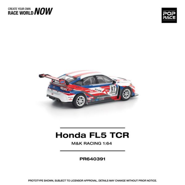 (預購) POP RACE 1/64 本田 HONDA CIVIC TYPE-R (FL5) TCR - M&K RACING (預購) POP RACE 1/64 本田 HONDA CIVIC TYPE-R (FL5) TCR - M&K RACING