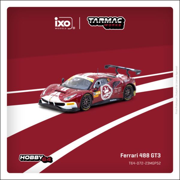TARMAC WORKS 1/64 法拉利 Ferrari 488 GT3 Macau GT Cup - FIA GT World Cup 2023 T64-072-23MGP52 TARMAC WORKS 1/64 法拉利 Ferrari 488 GT3 Macau GT Cup - FIA GT World Cup 2023 T64-072-23MGP52