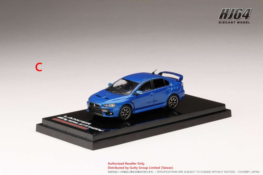 Hobby JAPAN 1/64 三菱 Mitsubishi Lancer Evolution X Final Edition EVO十代最終版 亮雲母藍 Hobby JAPAN 1/64 三菱 Mitsubishi Lancer Evolution X Final Edition EVO十代最終版 亮雲母藍