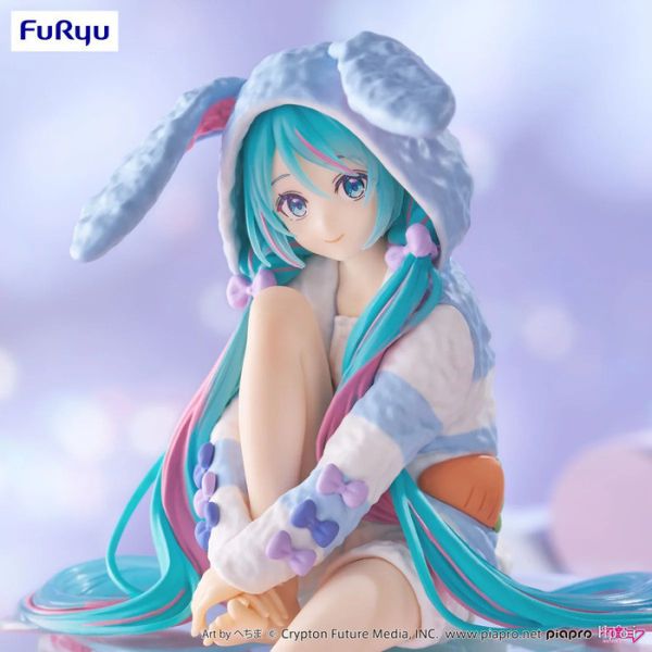 Furyu 景品 初音未來 Miku 泡麵蓋公仔 藍色兔耳連帽睡衣Ver 2508 Furyu 景品 初音未來 Miku 泡麵蓋公仔 藍色兔耳連帽睡衣Ver