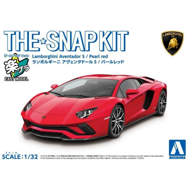 [免上色 免膠水] AOSHIMA 青島 1/32 Snap Kit 12-C 藍寶堅尼Aventador S 珍珠紅 組裝模型 [免上色 免膠水],AOSHIMA,青島,1/32,Snap Kit,12-C,藍寶堅尼,Aventador S,珍珠紅,組裝模型,