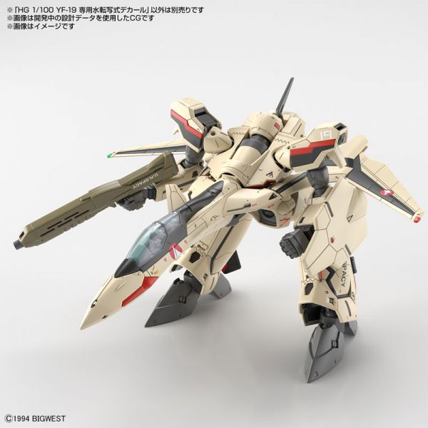BANDAI 1/100 HG 超時空要塞 MACROSS PLUS YF-19 王者之劍 次期全領域可變戰鬥機 專用水貼紙 BANDAI,水貼紙,HG,1/100,YF-19,用,超時空要塞PLUS