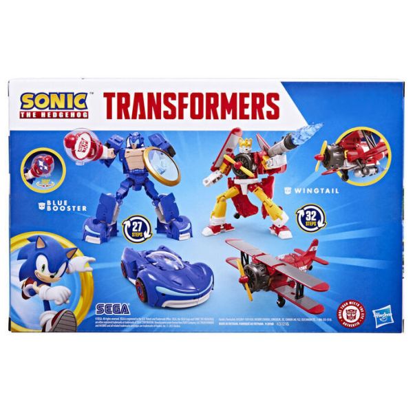 Hasbro 孩之寶 變形金剛聯名系列音速小子5吋 Wingtail&Blue Booster 可動完成品 Hasbro 孩之寶 變形金剛聯名系列音速小子5吋 Wingtail&Blue Booster 可動完成品