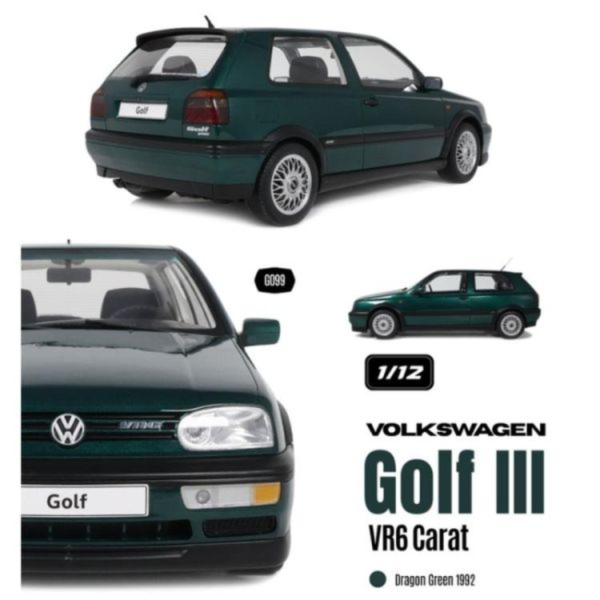 (預購) OTTO 1/12 福斯 VOLKSWAGEN GOLF III VR6 CARAT DRAGON GREEN 1992 G099 20260524 OTTO 1/12 福斯 VOLKSWAGEN GOLF III VR6 CARAT DRAGON GREEN 1992 G099