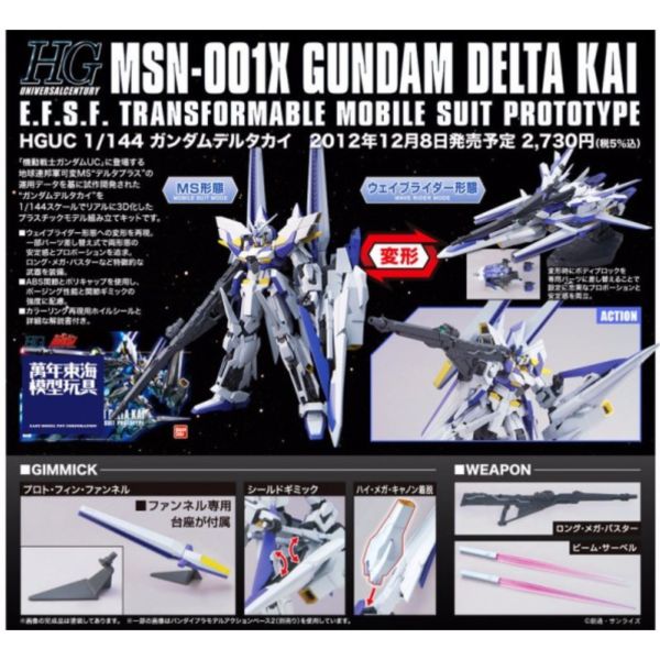 BANDAI 1/144 HGUC 148 DELTA 鋼彈 改 機動戰士 鋼彈UC MSV 組裝模型 BANDAI,1/144,HGUC,148,DELTA ,鋼彈,改,機動戰士,鋼彈UC,MSV,組裝模型