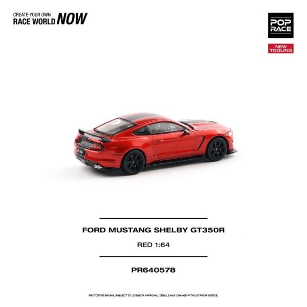 (預購) POP RACE 1/64 福特 FORD MUSTANG SHELBY GT350R RACE RED PR640578 20260622 POP RACE 1/64 福特 FORD MUSTANG SHELBY GT350R RACE RED PR640578