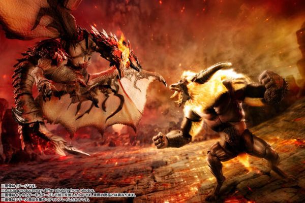 BANDAI S.H.MonsterArts SHM 魔物獵人 激昂金獅子 拉詹 可動完成品 BANDAI S.H.MonsterArts SHM 魔物獵人 激昂金獅子 拉詹 可動完成品