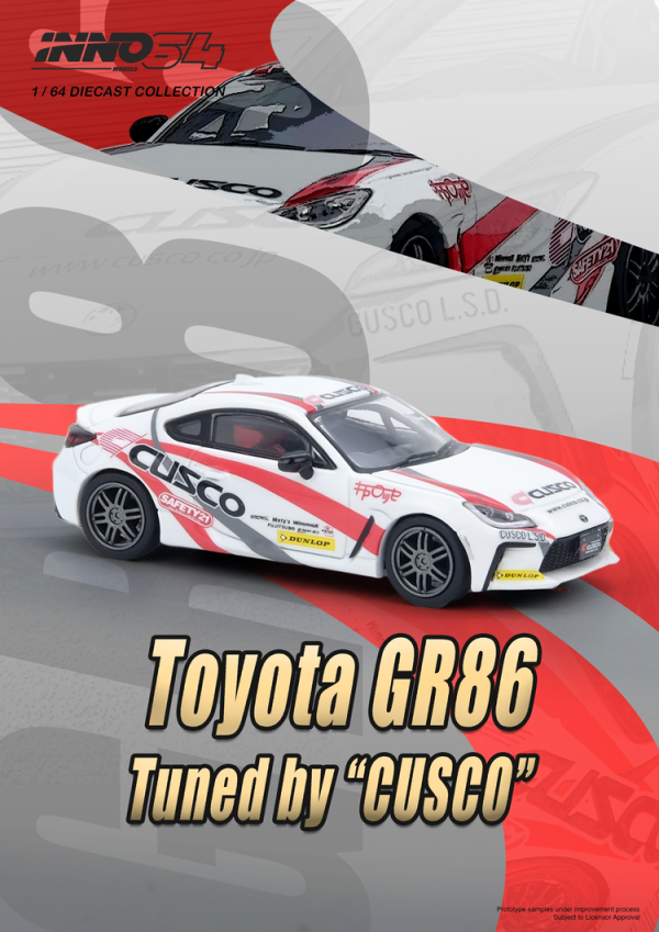 (預購) INNO64 1/64 豐田 TOYOTA GR86 Tuned by "CUSCO" IN64-GR86-CUSCO (預購) INNO64 1/64 豐田 TOYOTA GR86 Tuned by "CUSCO" IN64-GR86-CUSCO