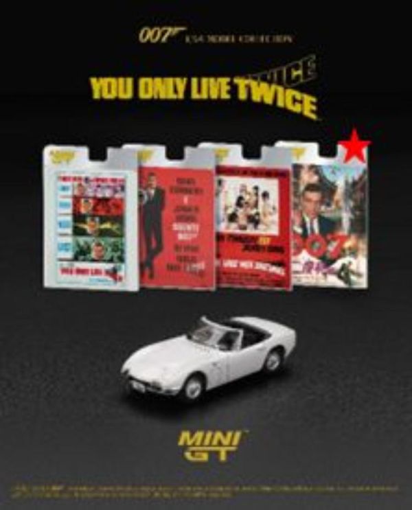 (預購) [吊卡版] MINIGT 1/64 豐田 Toyota 2000GT Roadster You Only Live Twice 日文版 RHD MGT00915-007J 20260402 [吊卡版] MINIGT 1/64 豐田 Toyota 2000GT Roadster You Only Live Twice 日文版 RHD MGT00915-007J