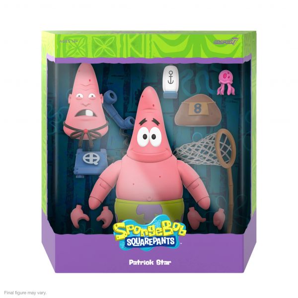 Super7 7吋 海綿寶寶 派大星 尖頭拉瑞 Patrick 可動完成品 Super7,7吋,海綿寶寶,派大星,尖頭拉瑞,Patrick,可動完成品,