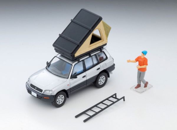 (預購) TOMYTEC 1/64 TLV-N354c 豐田 Toyota RAV4J V (silver) with tent (預購) TOMYTEC 1/64 TLV-N354c 豐田 Toyota RAV4J V (silver) with tent