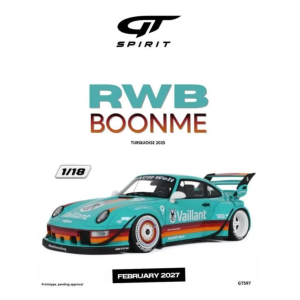 (預購) GT SPIRIT 1/18 RWB BOONME TURQUOISE 2025 GT597 20260928 GT SPIRIT 1/18 RWB BOONME TURQUOISE 2025 GT597