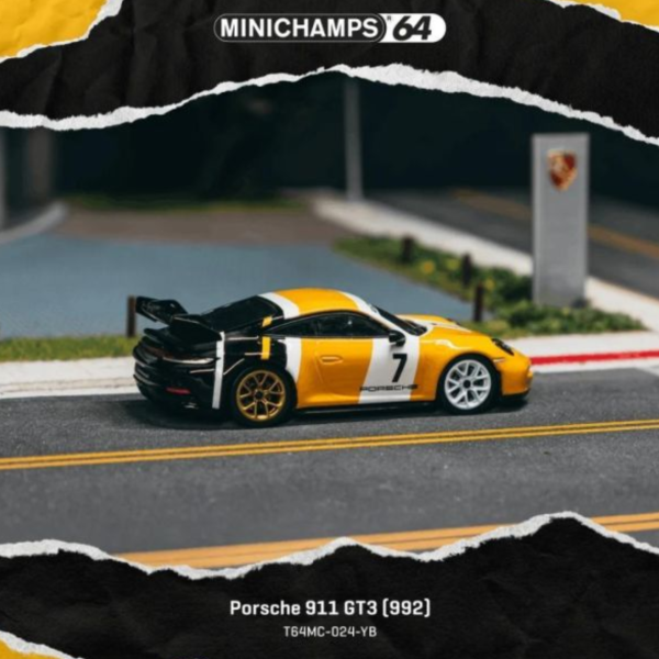 (預購) Tarmac Works 1/64 MINICHAMPS64 保時捷 Porsche 911 GT3 (992) Yellow / Black T64MC-024-YB 20260824 Tarmac Works 1/64 MINICHAMPS64 保時捷 Porsche 911 GT3 (992) Yellow / Black T64MC-024-YB