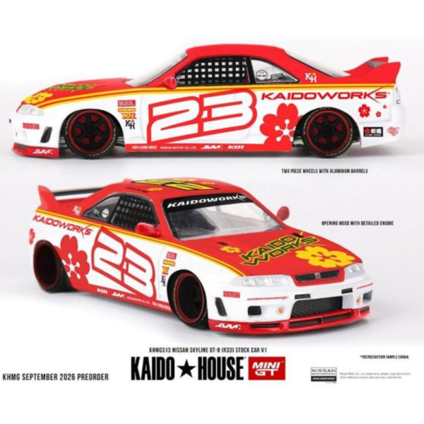 (預購) KAIDO HOUSE 1/64 日產 Nissan Skyline GT-R (R33) Kaido Stock Car V1 KHMG313 20260917 KAIDO HOUSE 1/64 日產 Nissan Skyline GT-R (R33) Kaido Stock Car V1 KHMG313